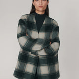 Varley Alderton Check Scarf Coat in Ponderosa Pine Check