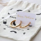 Kris Nations Hollow Hoop Earrings 25mm in 18K Gold Vermeil
