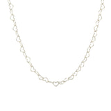 Kris Nations Heart Chain Necklace in Sterling Silver