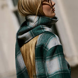 Varley Alderton Check Scarf Coat in Ponderosa Pine Check