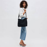 Sol and Selene Sky's The Limit Medium Woven Neoprene Tote. in Black