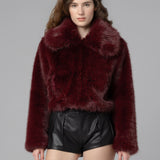 Blank NYC Wine Tasting Faux Fur Jacket