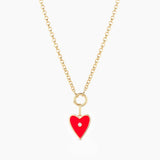 THATCH Amaya Red Enamel Rolo Necklace