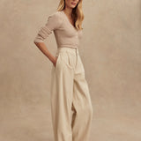 Varley Rocio Wide Leg Pant in Birch