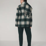 Varley Alderton Check Scarf Coat in Ponderosa Pine Check