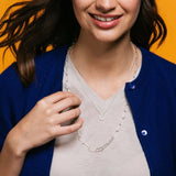 Kris Nations Horseshoe Crystal Charm Necklace 18K Gold Vermeil