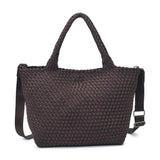 Sol and Selene Sky's The Limit Medium Woven Neoprene Tote in Chocolate