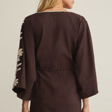 Z Supply Whispering Palms Cover Up in Chocolate Cherry