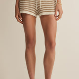 Z Supply Lyla Striped Sweater Short in Taro