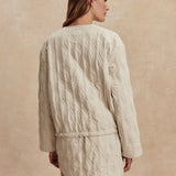 Varley Saba Quilted Jacket in Oat Milk