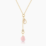 THATCH Isola Mother Of Pearl and Pink Jade Lariat Necklace