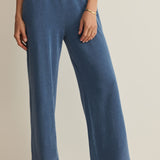 Z Supply Hunter Knit Denim Pant in Calypso Blue Indigo
