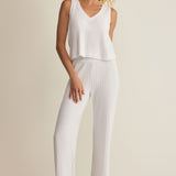 Z Supply Dawn Smocked Rib Pant in White