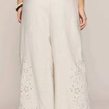 Z Supply Sid Embroidered Woven Pant in White