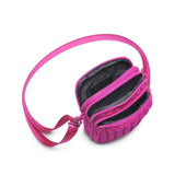 Sol and Selene Divide & Conquer Woven Neoprene Crossbody in Fuchsia