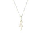 Kris Nations Lightning Bolt Charm Necklace in Sterling Silver