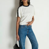 Nation Ada Button Tee in Porcelain Color Block