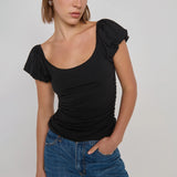 Nation Angelica Top in Jet Black