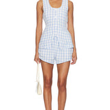 Blank NYC Beach Picnic Short in Blue Combo