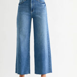JBD Scissor Cut Wide Leg Jean in Medium Denim