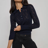 Nation Chloe Lace Sweater in Night Sky