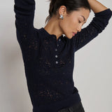 Nation Chloe Lace Sweater in Night Sky