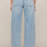 Z Supply The Show Off High Rise Bowed Denim in Indigo Bloom
