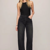 Z Supply The Show Off High-Rise Bowed Denim in Nocturne