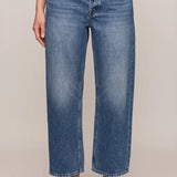 Z Supply The Off Duty Mid Rise Bowed Ankle Denim in Breakpoint
