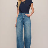 Z Supply The Head Turner High-Rise Wide Denim in Hush