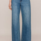 Z Supply The Head Turner High-Rise Wide Denim in Hush