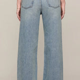 Z Supply The Stunner Mid Rise Wide Leg Denim in Downtown