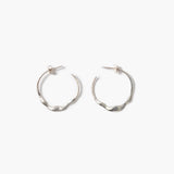 Chan Luu Crescent Hoop Earrings Silver