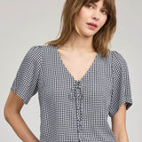 Gentle Fawn Becca Blouse in Navy Gingham