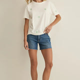 Z Supply Palms Boyfriend Tee in Sea Salt
