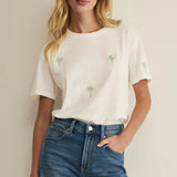 Z Supply Palms Boyfriend Tee in Sea Salt