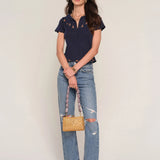 Heartloom Galette Polo in Indigo