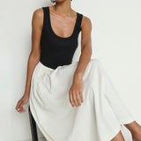 Nation Karla Midi Dress in Porcelain Color Block
