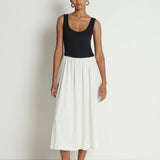 Nation Karla Midi Dress in Porcelain Color Block