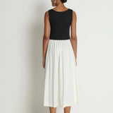 Nation Karla Midi Dress in Porcelain Color Block