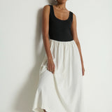 Nation Karla Midi Dress in Porcelain Color Block