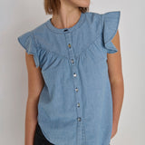 Nation Lindsey Blouse in Chambray