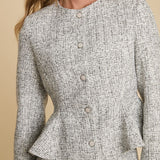 Sundays Monet Jacket in Silver Tipped Boucle