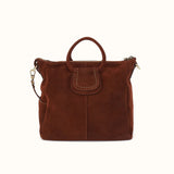 HOBO Sheila Large Satchel in Suede Leather Chocolate