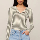 Z Supply Rosanna Stripe Sweater in Chalk