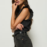 Nation Paulette Tank in Jet Black