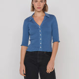 Nation Peggy Luxe Top in Bella Blue