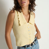 Nation Rae Collared Tank in Banana