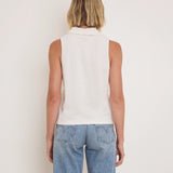 Nation Roberta Collared Tank in Porcelain