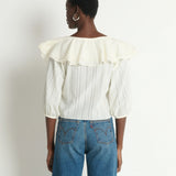 Nation Sandra Blouse in Porcelain
